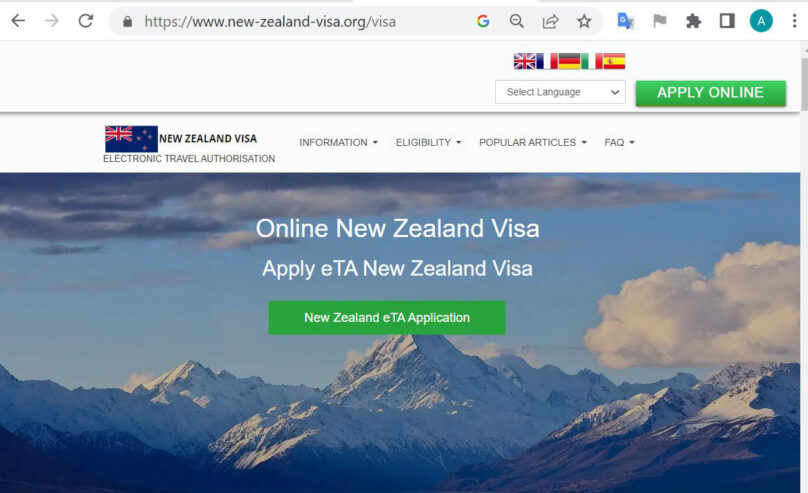 FOR RUSSIAN CITIZENS – NEW ZEALAND Government of New Zealand Electronic Travel Authority NZeTA