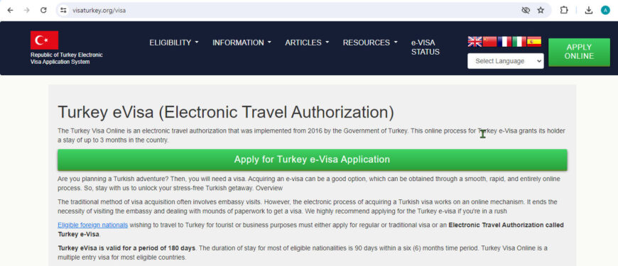 FOR RUSSIAN CITIZENS -TURKEY Government of Turkey Immigration Office eVisa Online