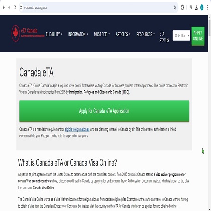 VISA FOR GREEK CITIZENS – CANADA Canadian Electronic Travel Authority (ETA / EVisa) and Immigratio