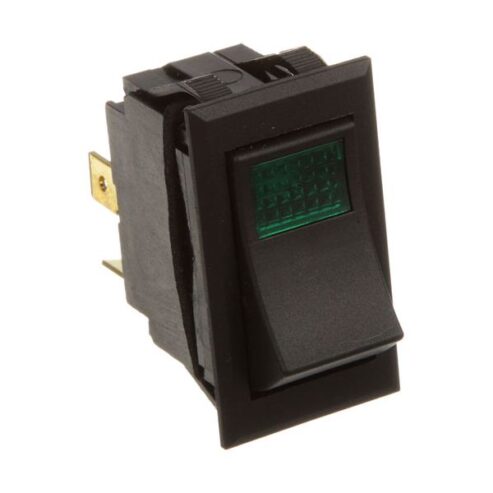 Lincoln 369432 Green Light Rocker Switch W/ 4×1/4″ Terminal, 15A 277V | PartsFe
