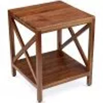 The FRIGG, Teak Square End Table With Shelf