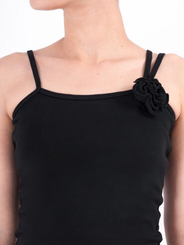 Solid Black Spaghetti Top – Stylish & Comfortable for Every Occasion!