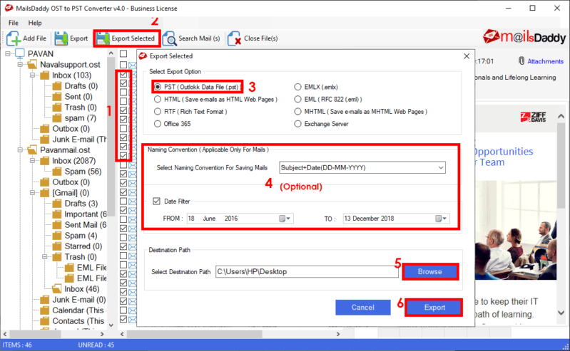 MailsDaddy OST to PST Converter Tool