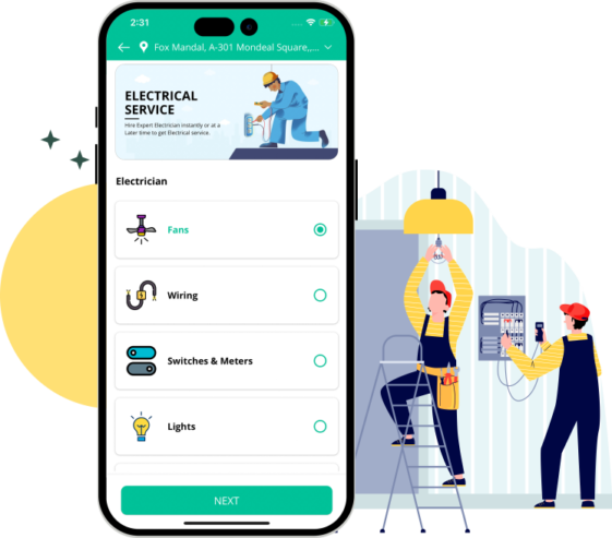 Bizzby Clone – Electrician Service App