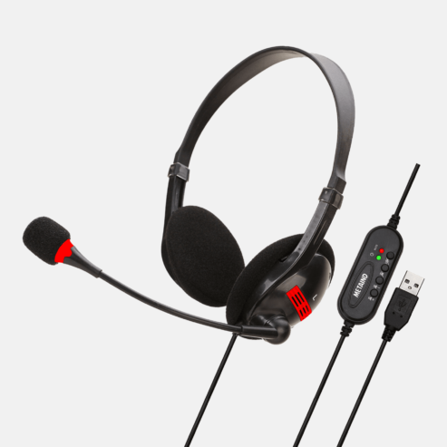 Crystal-Clear Sound with Comfort – Wired Headphones with Mic for Work