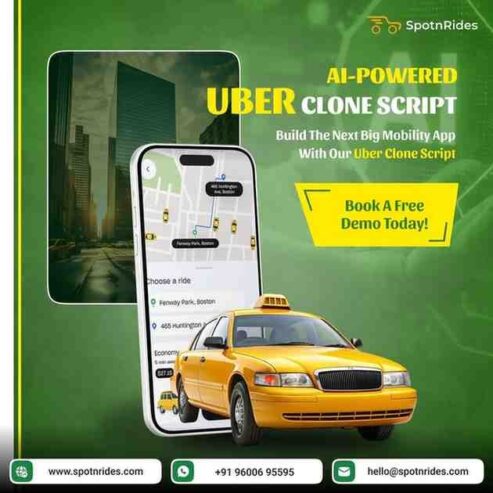 Launch a smart ride app with SpotnRides AI Uber clone.