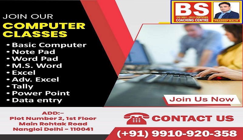 Top-Rated Computer Coaching in Nangloi by BS Coaching Centre