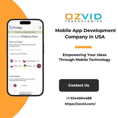 Top Mobile App Development Company in California Creating Next-Gen Solutions – OZVID Technologies