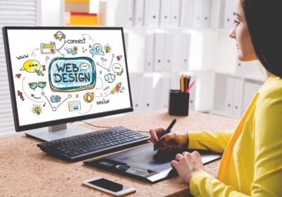 side-view-young-woman-yellow-shirt-drawing-stylish-colorful-web-design-sketch-her-desktop-computer-concept-creative-work-modern-technology_780608-18256-1