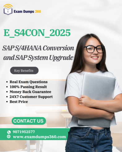 SAP S/4HANA System Upgrade Certification? Get E_S4CON_2025 Dumps Now!