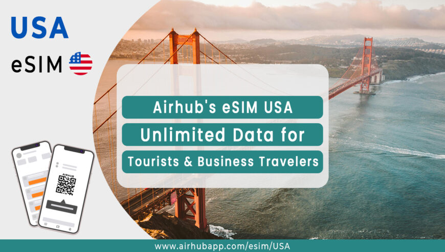 Affordable eSIM USA travel plans by Airhub