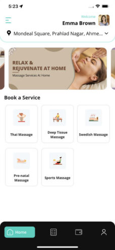 Massage Booking App Development