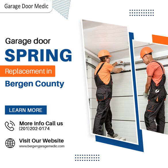 Garage door spring replacement in Bergen County