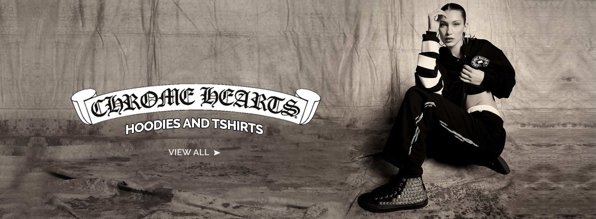 Chrome Hearts Hoodie with Metallic Embroidery