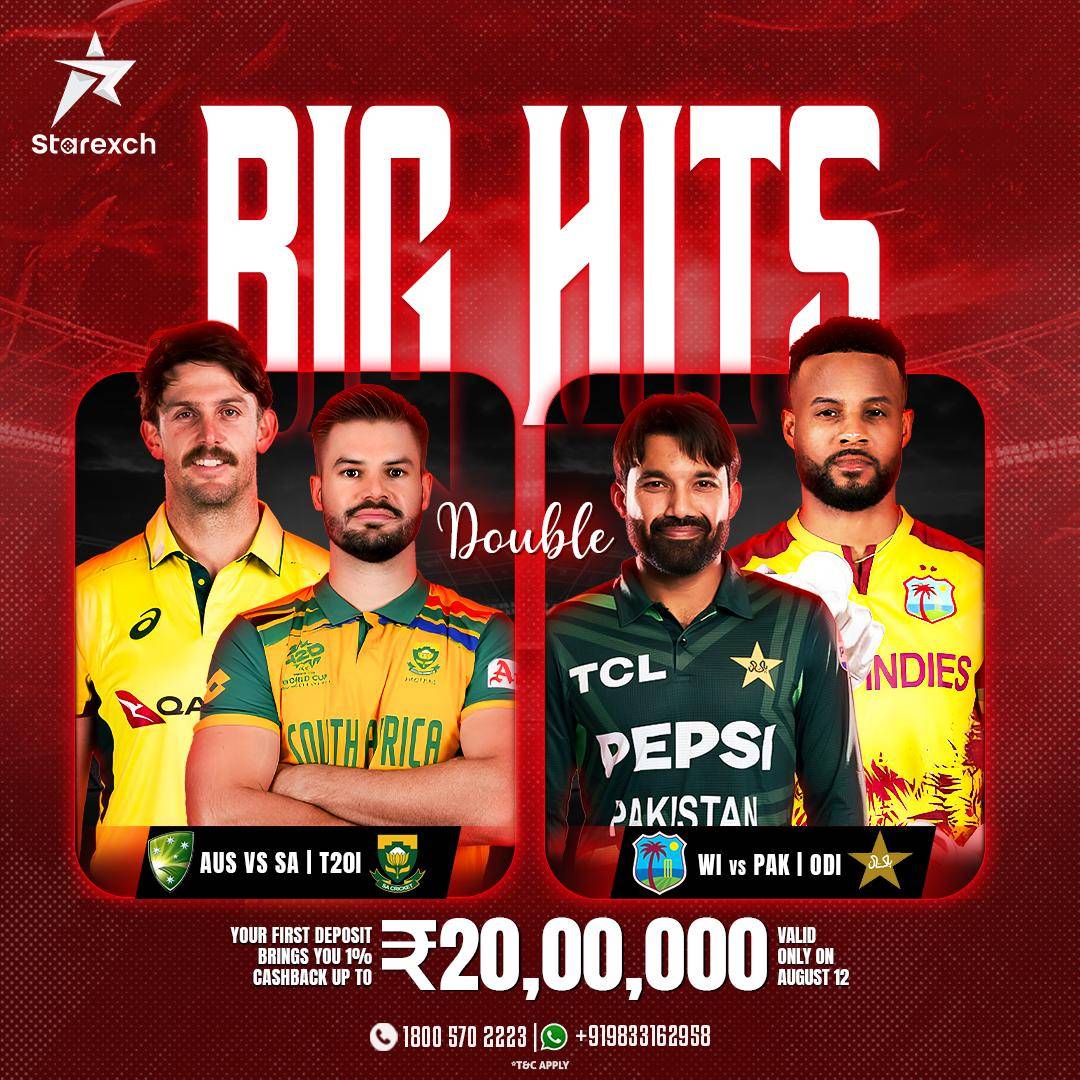 Starexch Big Hits Double – Cricket Action on August 12