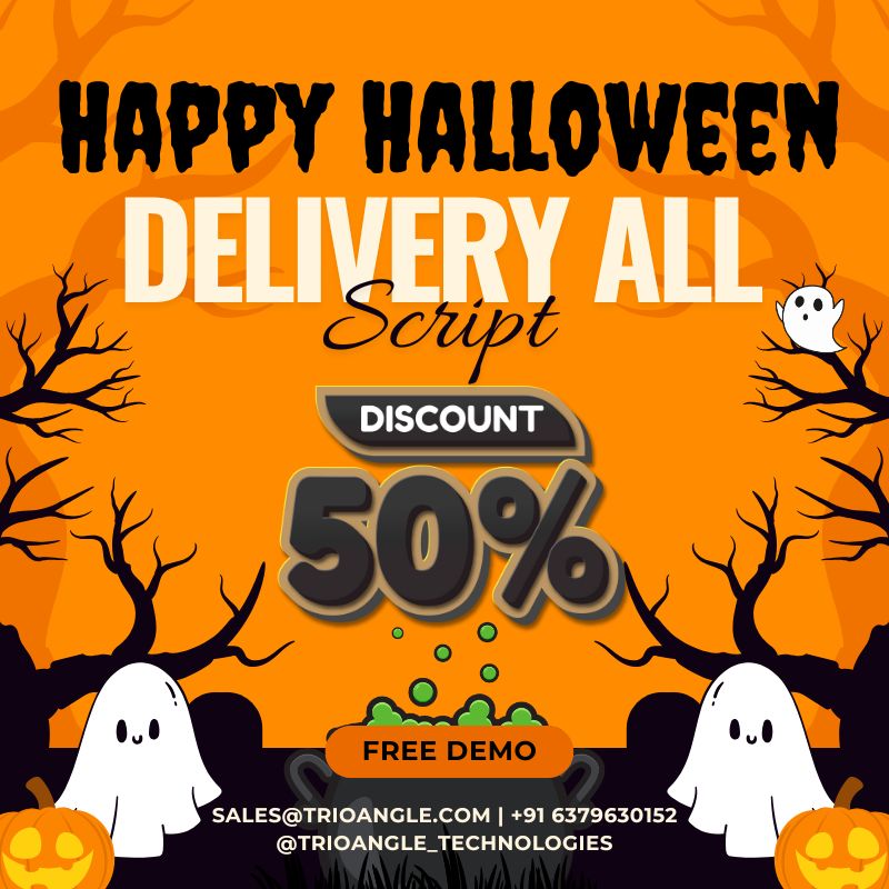 No Tricks, Just Treats – 50% OFF Food Delivery App!