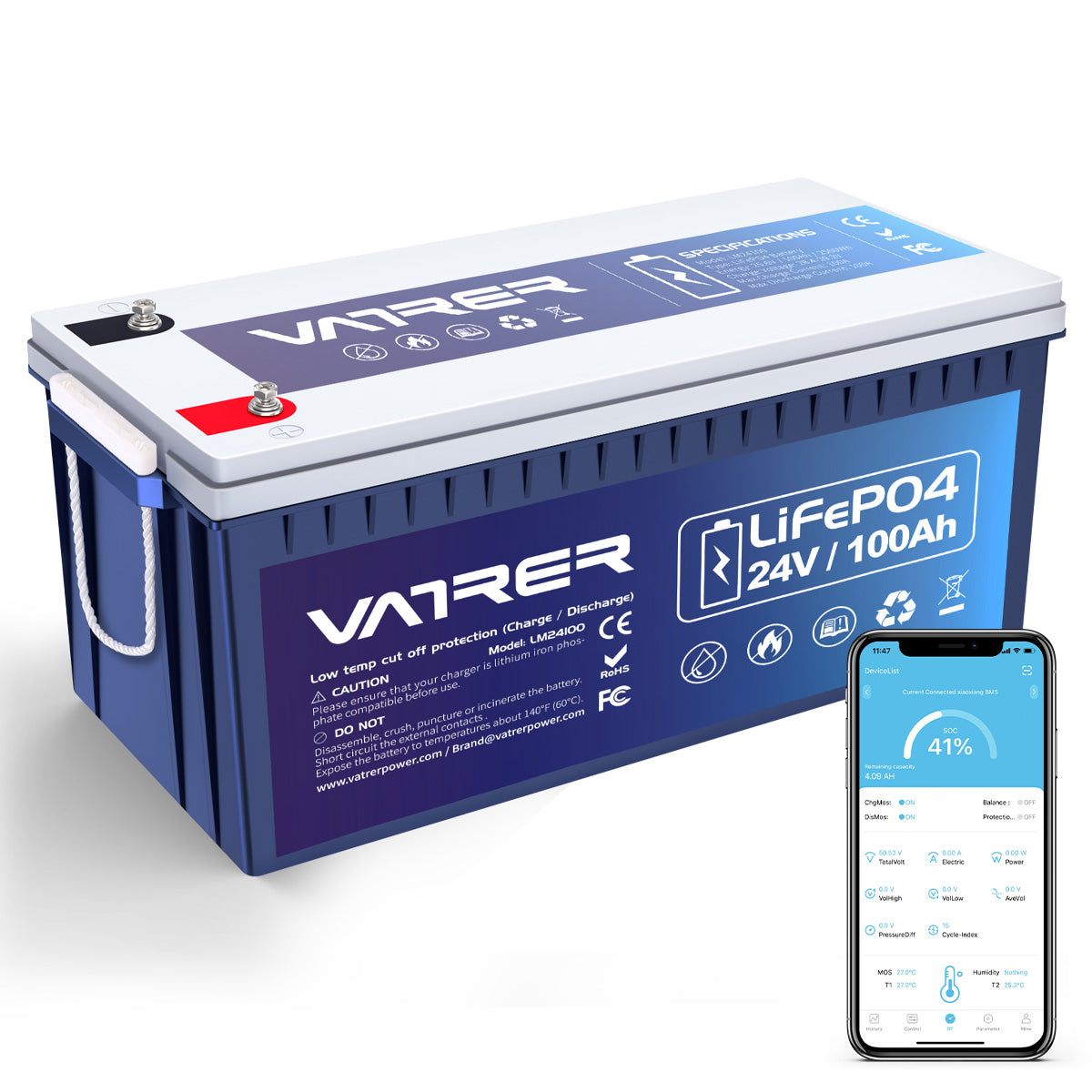 Discover the Best 24V 100Ah Lithium Marine Battery by Vatrer for Durability