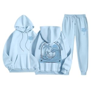 Pink Palm Puff Tracksuit Outfit Ideas for Fall