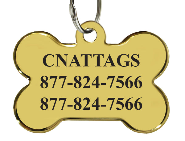 Gold Pet ID Tag | 24K Gold Plated & Personalized