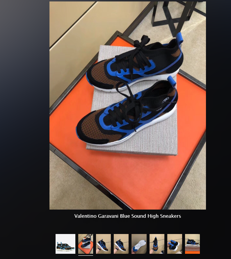 Replica Valentino Garavani Blue Sound High Sneakers – Bagsshoesfr