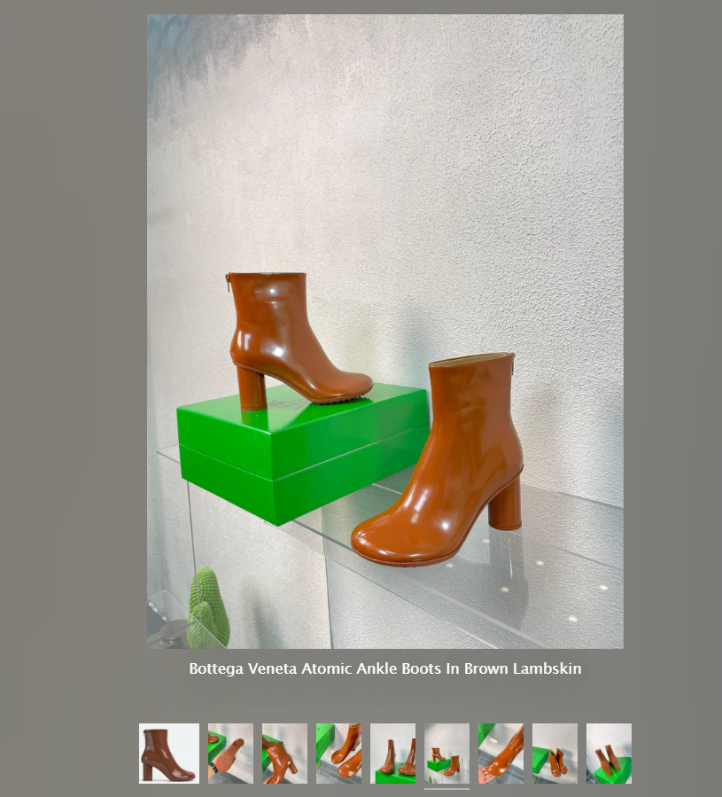 Replica Bottega Veneta Boots – Atomic Ankle Boots in Brown Lambskin