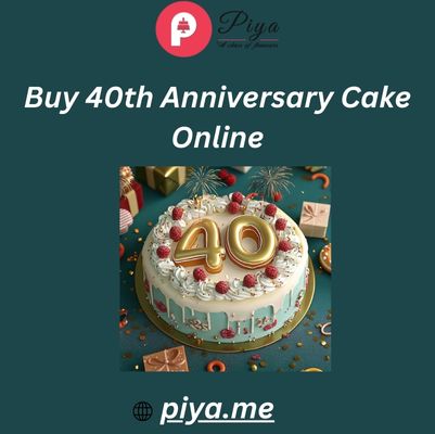 Buy 40th Anniversary Cake Online