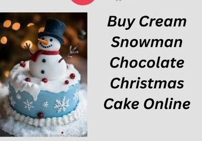 Buy-Cream-Snowman-Chocolate-Christmas-Cake-Online