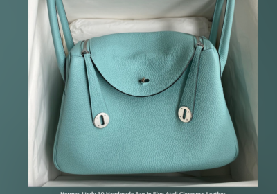 Hermes-Lindy-30-Handmade-Bag-In-Blue-Atoll-Clemence-Leather