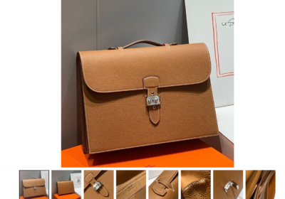 Hermes-Sac-a-Depeches-38-Briefcase-in-Gold-Clemence-Leather