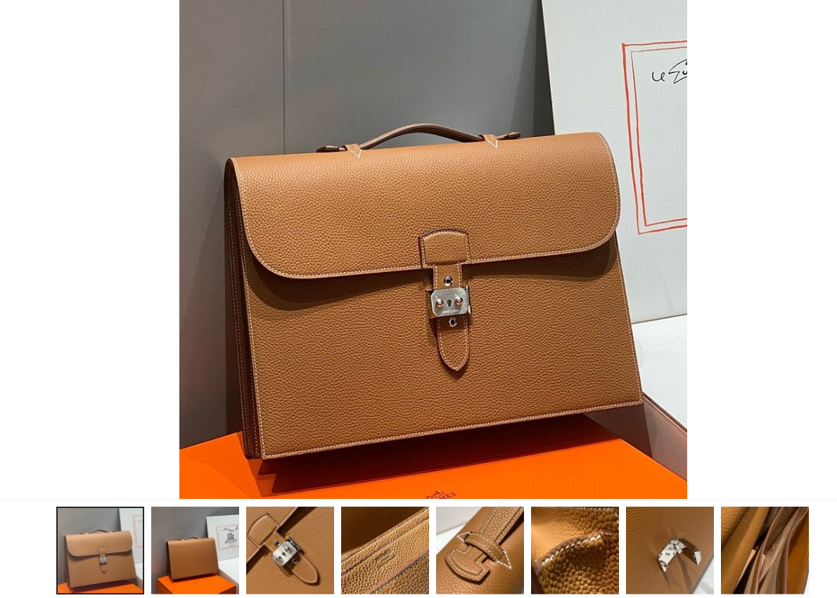 Hermès Sac a Depeches 21 Bag in Gold Clemence Leather – Refined Men’s Luxury