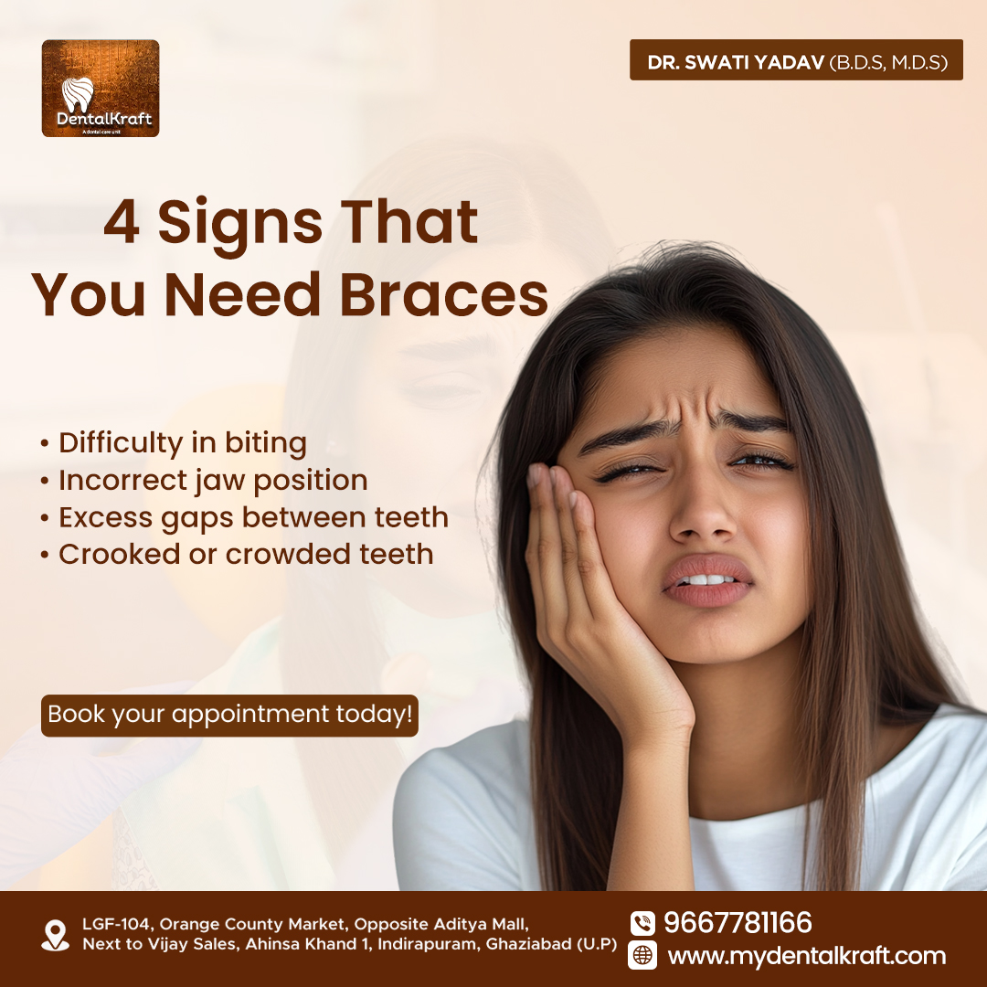 Get a Beautiful Smile With Braces treatment for teeth straightening in Indirapuram