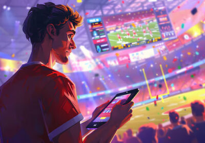 man-is-looking-cell-phone-with-word-game-it_724865-18588