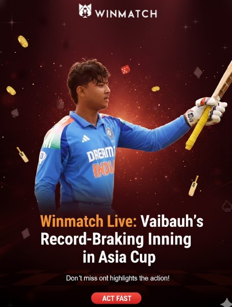 Winmatch Live: Vaibhav’s Record-Breaking Inning in Asia Cup
