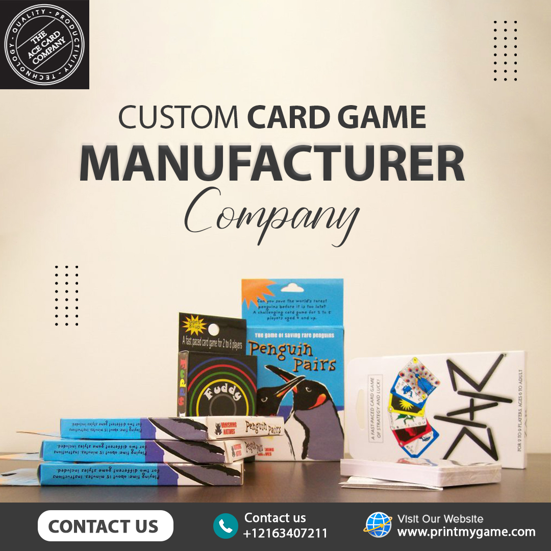 Custom card game Manufacturer company