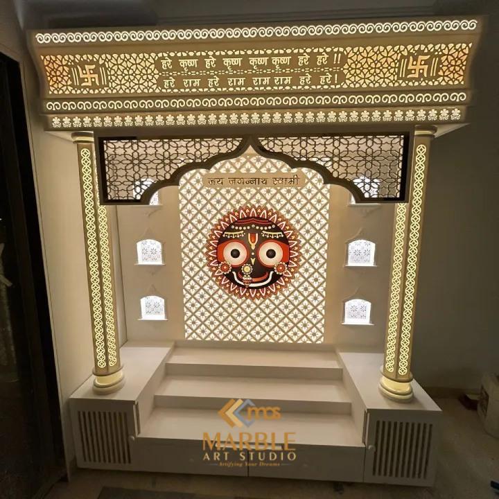 Enhance Your Home with Stylish Corian Mandirs from Marble Art Studio