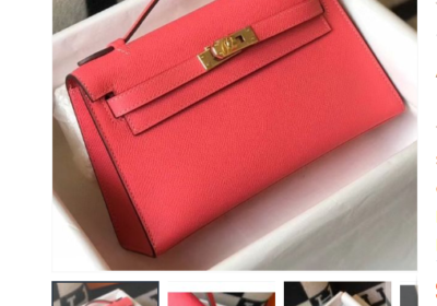 Hermes-Kelly-Pochette-Bag-In-Rose-Lipstick-Epsom-Leather