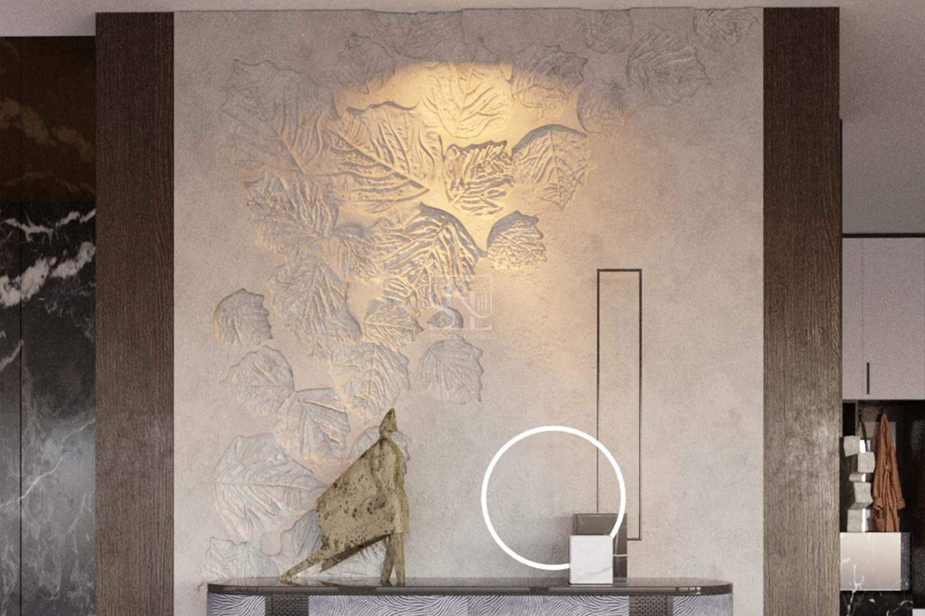 Nature-Inspired Maple Leaf Pattern Wall Panels – Stone Art By SKL