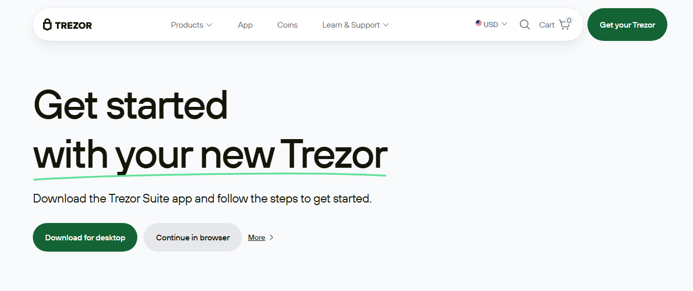 Trezor.io/Start – Download and Install Trezor Suite App