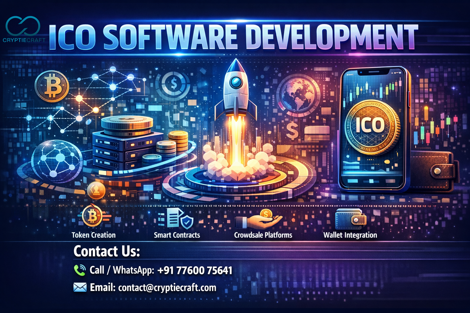 Build, Launch & Grow Your ICO Software with Cryptiecraft