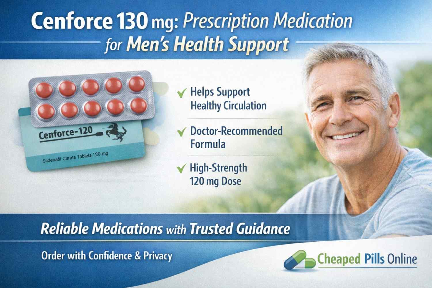 Cenforce 130 mg: Prescription Medication for Men’s Health Support