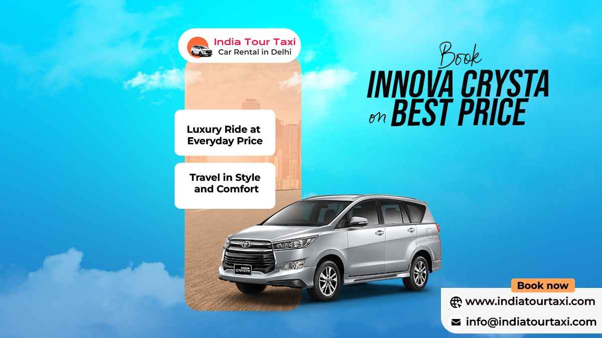 Premium Innova Crysta Car Rental in Delhi | Best Rates Guaranteed