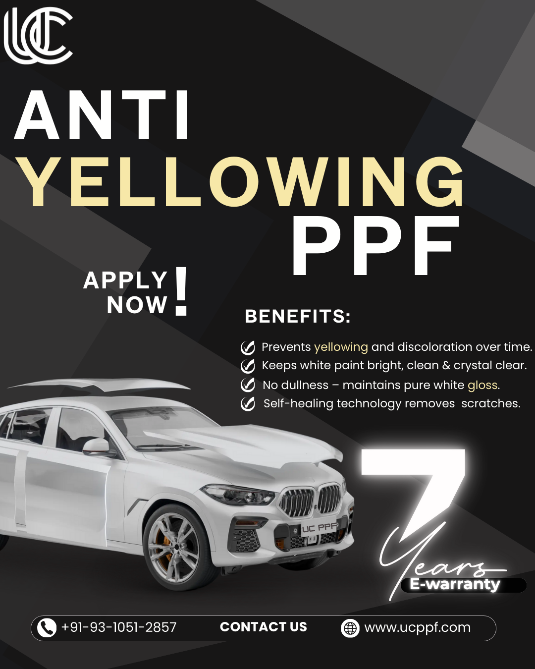 UC PPF Providing Premium Paint Protection Film for Life-Time Shine