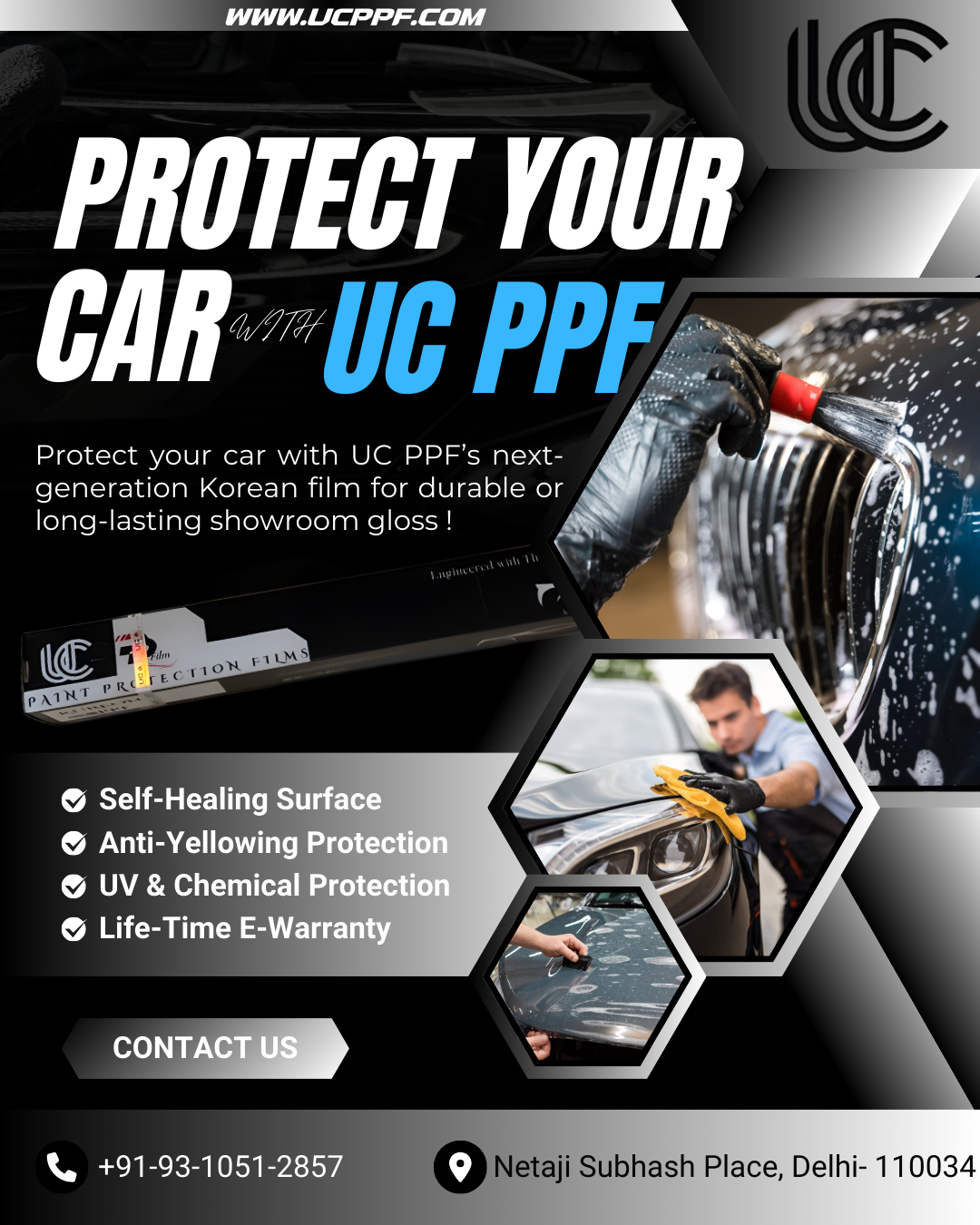 UC PPF Providing Premium Paint Protection Film for Life-Time Shine