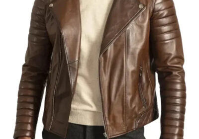 Brown-Quilted-Shoulder-Motorcycle-Jacket