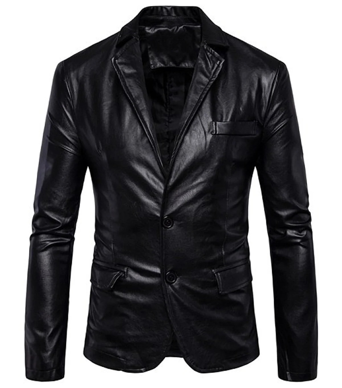 Black Mens Leather Blazer | Sharp & Sophisticated Style by Stegaro