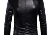 Black Mens Leather Blazer | Sharp & Sophisticated Style by Stegaro